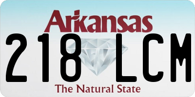 AR license plate 218LCM