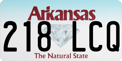 AR license plate 218LCQ