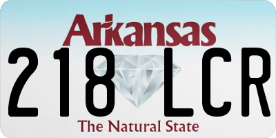 AR license plate 218LCR