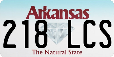 AR license plate 218LCS