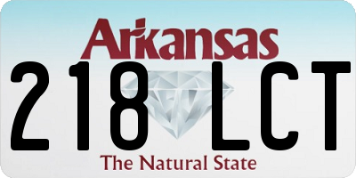 AR license plate 218LCT