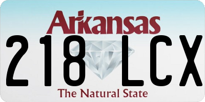 AR license plate 218LCX