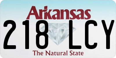 AR license plate 218LCY