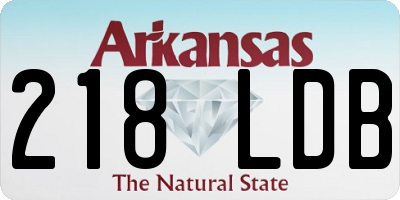 AR license plate 218LDB