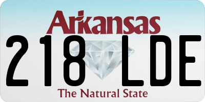 AR license plate 218LDE
