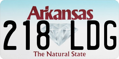 AR license plate 218LDG
