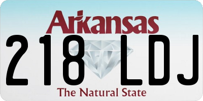 AR license plate 218LDJ