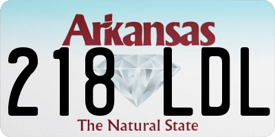 AR license plate 218LDL