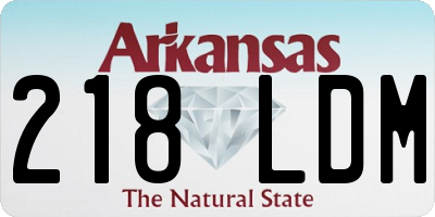 AR license plate 218LDM