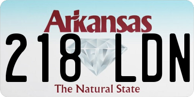 AR license plate 218LDN