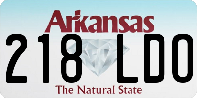AR license plate 218LDO