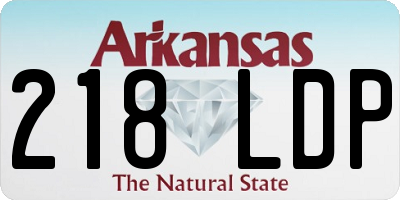 AR license plate 218LDP