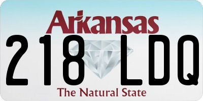 AR license plate 218LDQ