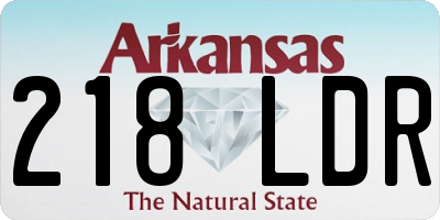 AR license plate 218LDR