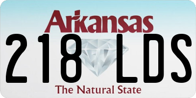 AR license plate 218LDS