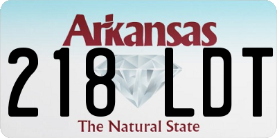 AR license plate 218LDT