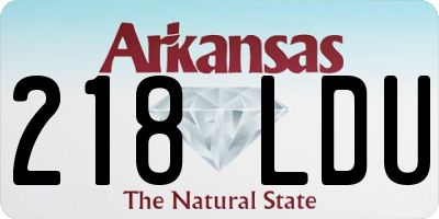 AR license plate 218LDU