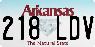 AR license plate 218LDV