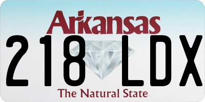 AR license plate 218LDX