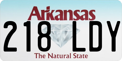 AR license plate 218LDY