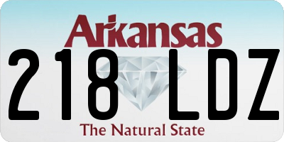AR license plate 218LDZ
