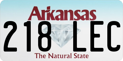 AR license plate 218LEC