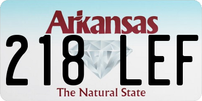 AR license plate 218LEF