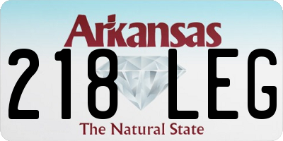 AR license plate 218LEG
