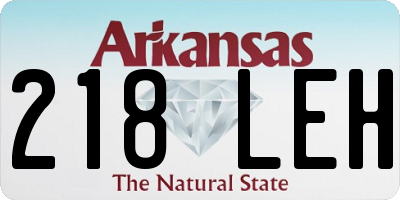AR license plate 218LEH