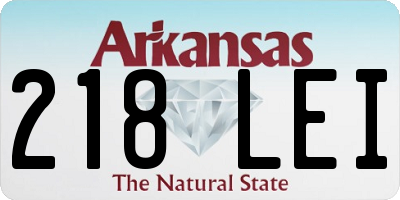 AR license plate 218LEI