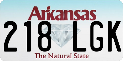 AR license plate 218LGK
