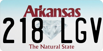 AR license plate 218LGV