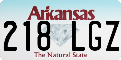 AR license plate 218LGZ