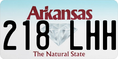 AR license plate 218LHH