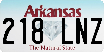 AR license plate 218LNZ