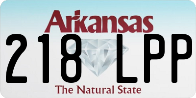 AR license plate 218LPP