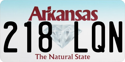 AR license plate 218LQN