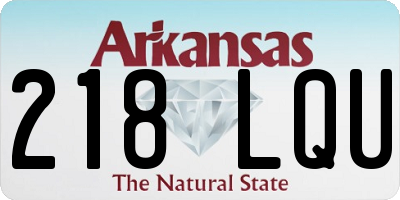 AR license plate 218LQU