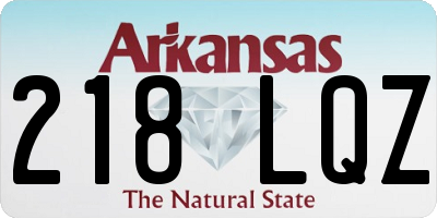 AR license plate 218LQZ