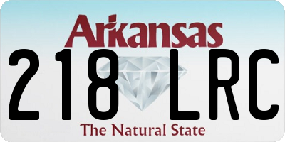 AR license plate 218LRC