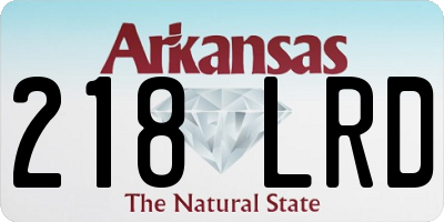 AR license plate 218LRD
