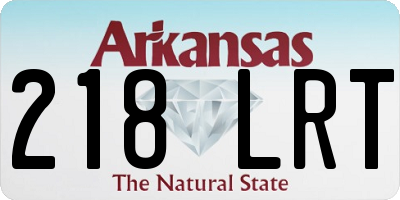 AR license plate 218LRT