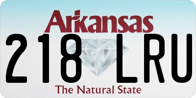 AR license plate 218LRU