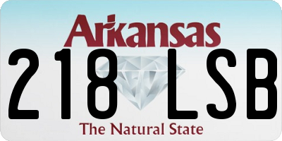 AR license plate 218LSB
