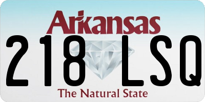 AR license plate 218LSQ