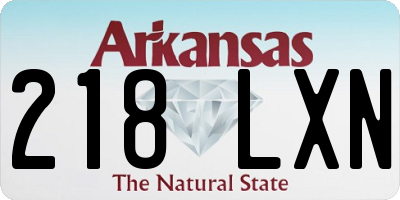 AR license plate 218LXN