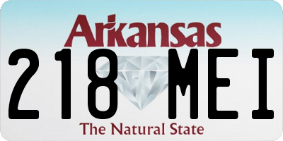 AR license plate 218MEI