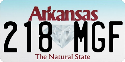 AR license plate 218MGF