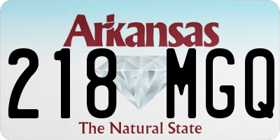 AR license plate 218MGQ
