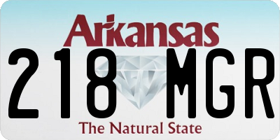 AR license plate 218MGR